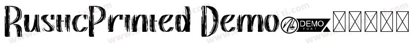 RusticPrinted Demo字体转换